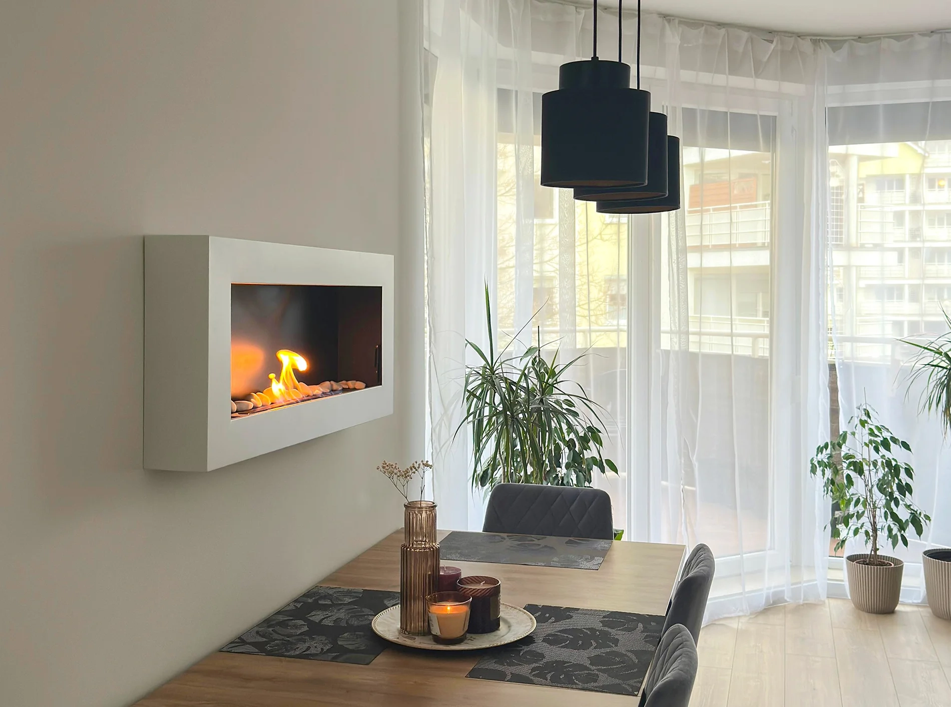 4747 Wand Bio-Kamin 900x400 Box weiß strukturiert matt