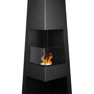 Bioethanol-Standkamin PYRAMID GARDEN – Schwarz Matt