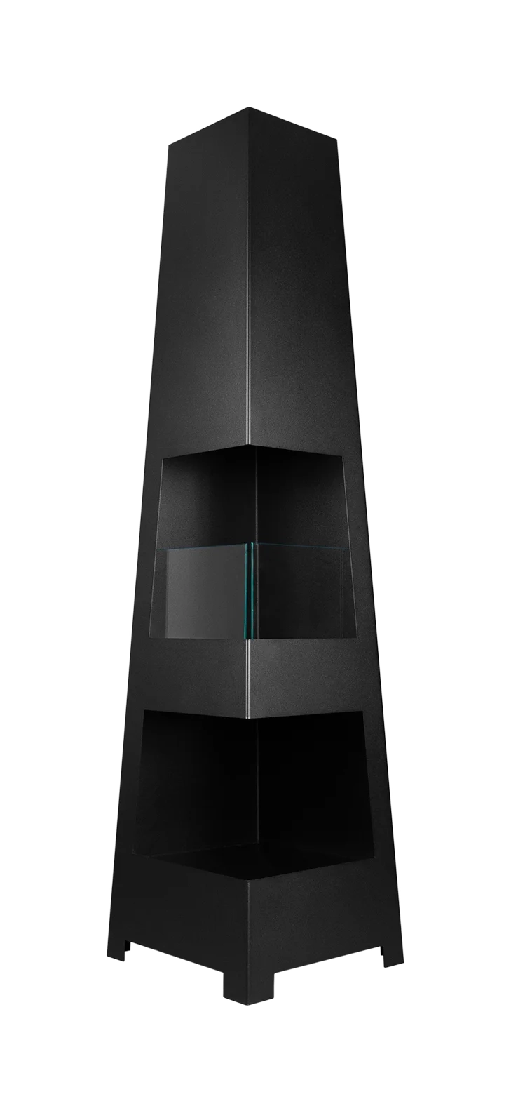 4870 Freistehender Bio-Kamin Pyramid Garden schwarz matt
