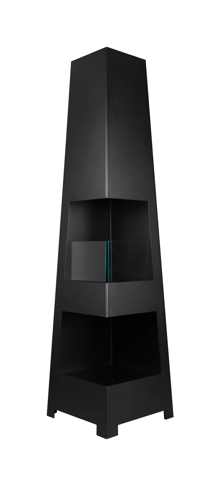 4871 Freistehender Bio-Kamin Pyramid Garden schwarz matt