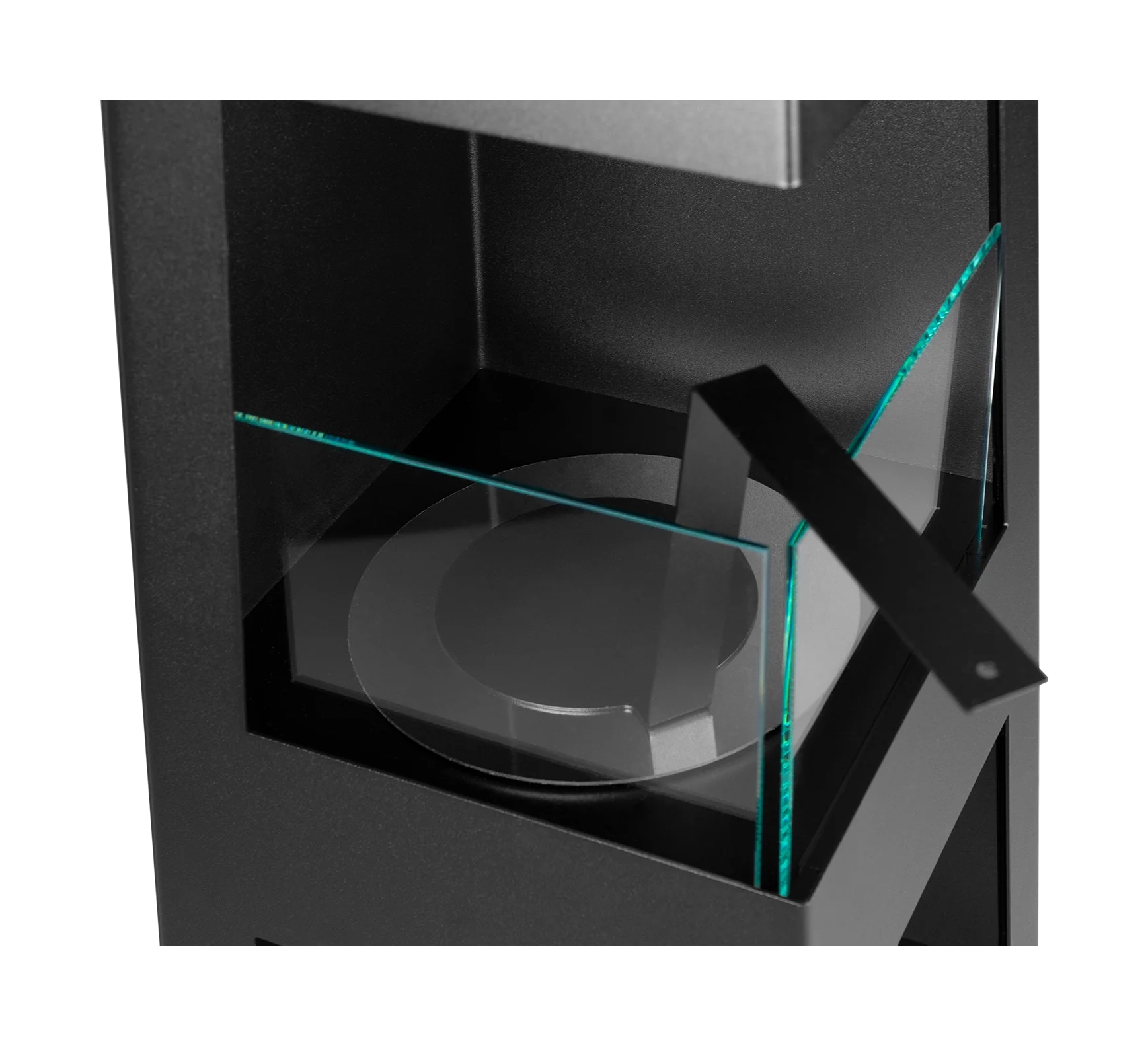 4876 Freistehender Bio-Kamin Pyramid Garden schwarz matt