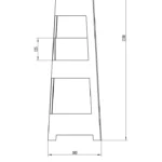 Bioethanol-Standkamin PYRAMID GARDEN – Schwarz Matt