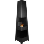 Bioethanol-Standkamin PYRAMID GARDEN – Schwarz Matt