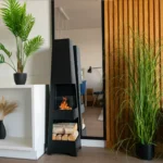 Bioethanol-Standkamin PYRAMID GARDEN – Schwarz Matt