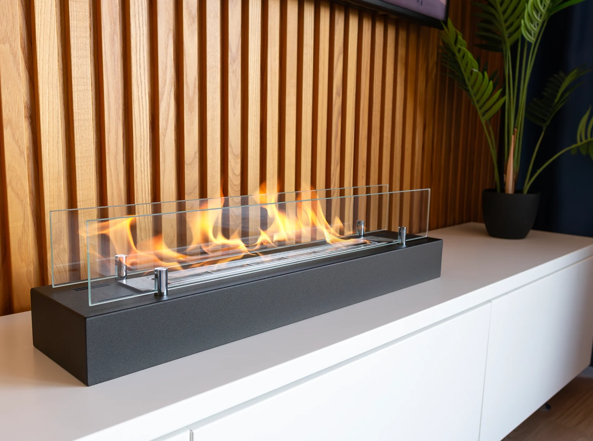 4919 Bio-Kamin Einsatz mit Glas 700mm