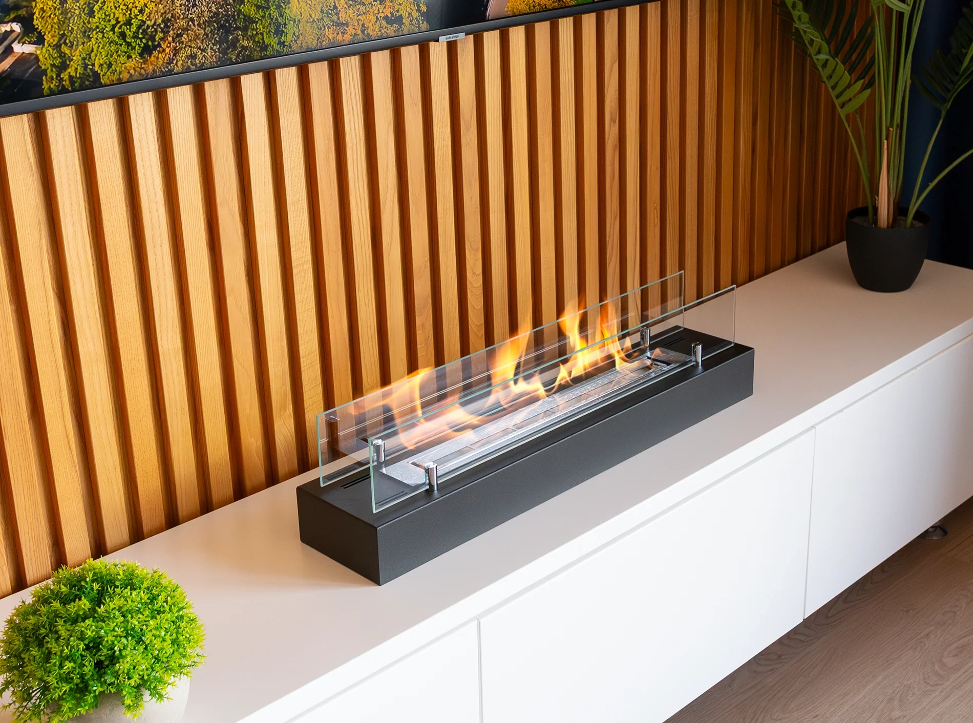 4921 Bio-Kamin Einsatz mit Glas 700mm