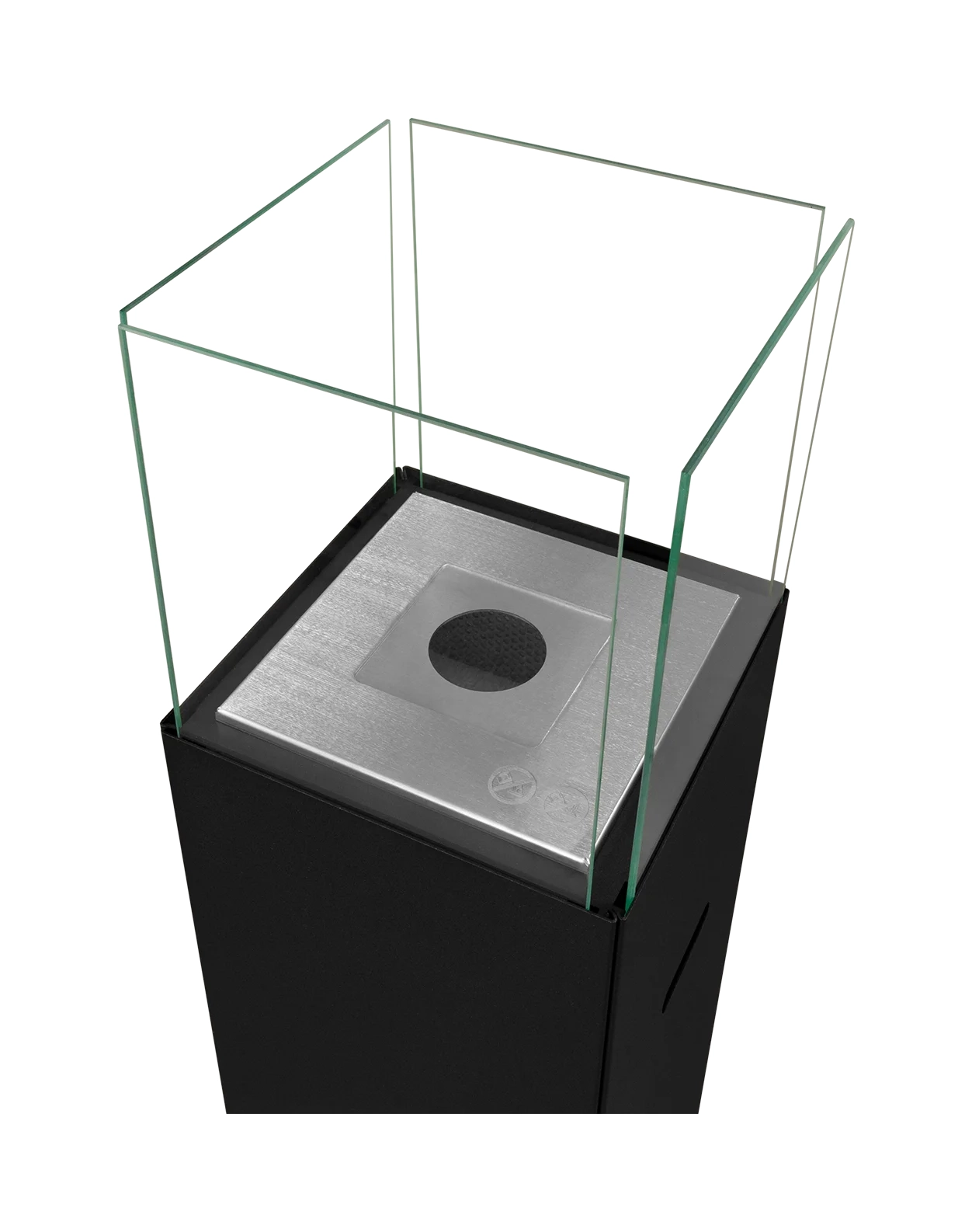 Freistehender Bio-Kamin PATIO - BESTIA schwarz matt