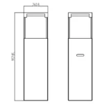 4970 Bioethanol-Standkamin PATIO – BESTIA – Schwarz Matt