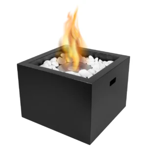 Freistehender Bio-Kamin Novium schwarz matt