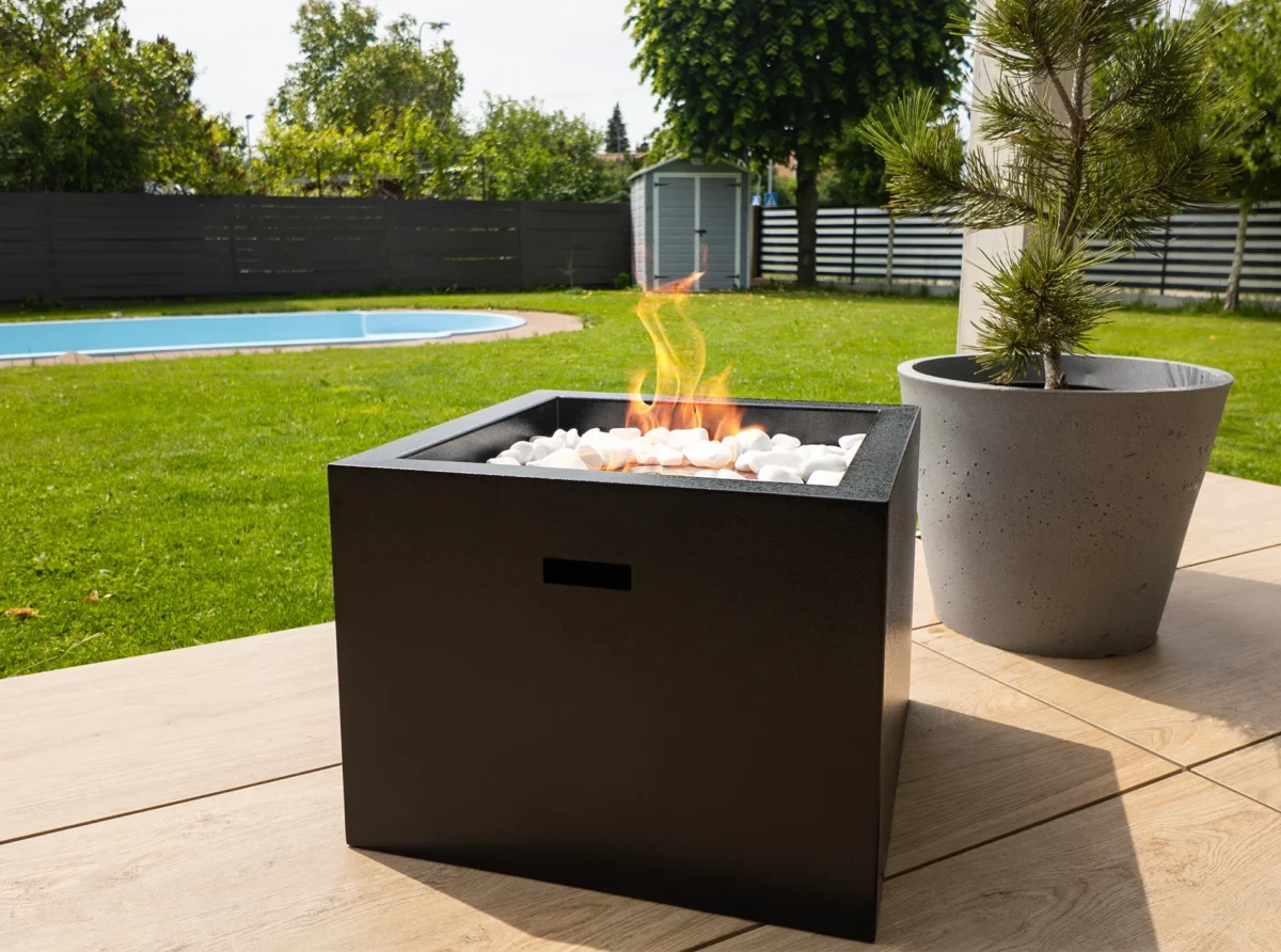 5020 Freistehender Bio-Kamin Novium schwarz matt