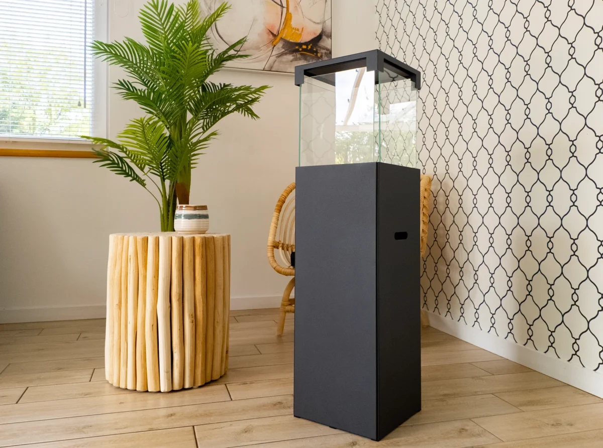 Freistehender Bio-Kamin PATIO - BESTIA schwarz matt