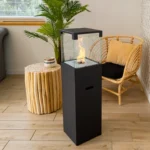 5022 Bioethanol-Standkamin PATIO – BESTIA – Schwarz Matt