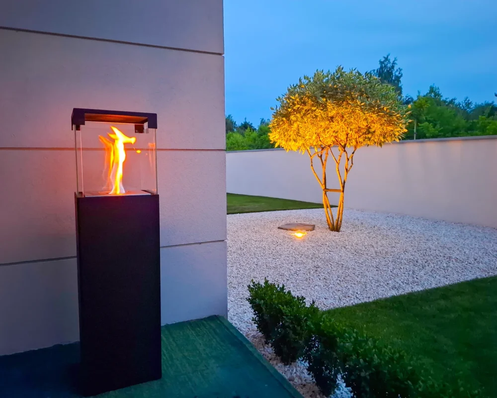 5024 Freistehender Bio-Kamin PATIO - BESTIA schwarz matt