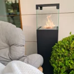 5026 Bioethanol-Standkamin PATIO – BESTIA – Schwarz Matt