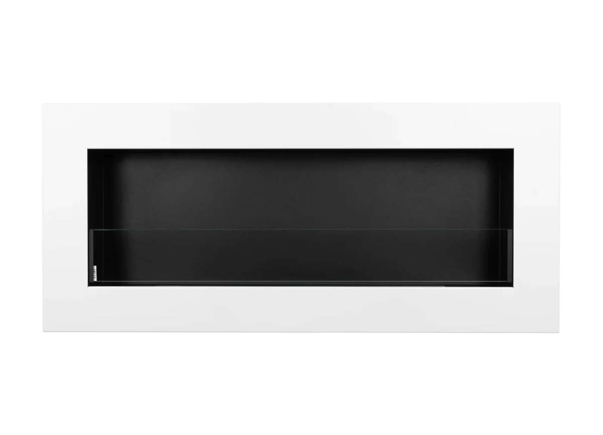 5044 Wandbioethanolofen mit Glas 900x400 Box weiß strukturiert matt