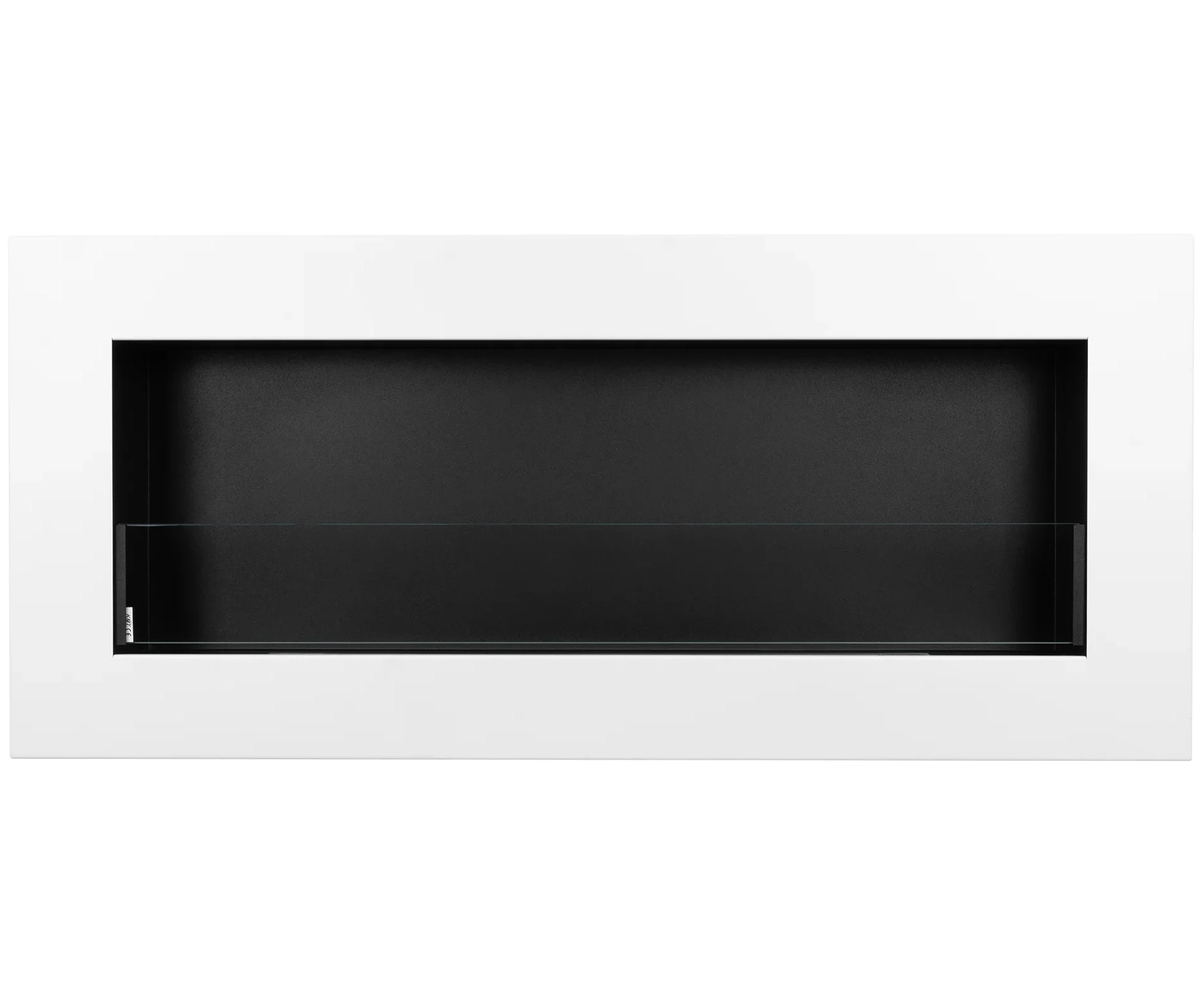 5044 Wandbioethanolofen mit Glas 900x400 Box weiß strukturiert matt