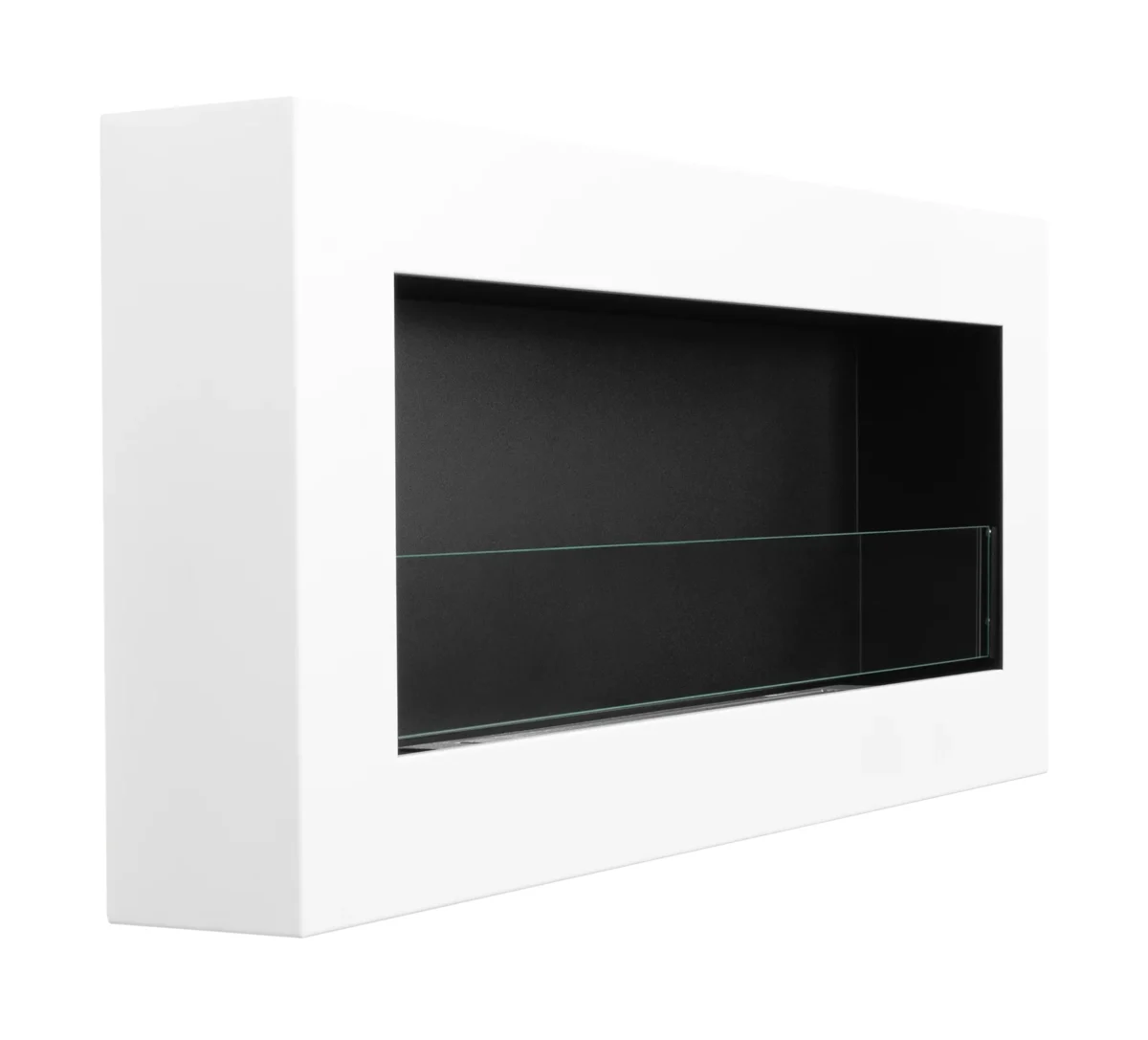 5048 Wandbioethanolofen mit Glas 900x400 Box weiß strukturiert matt
