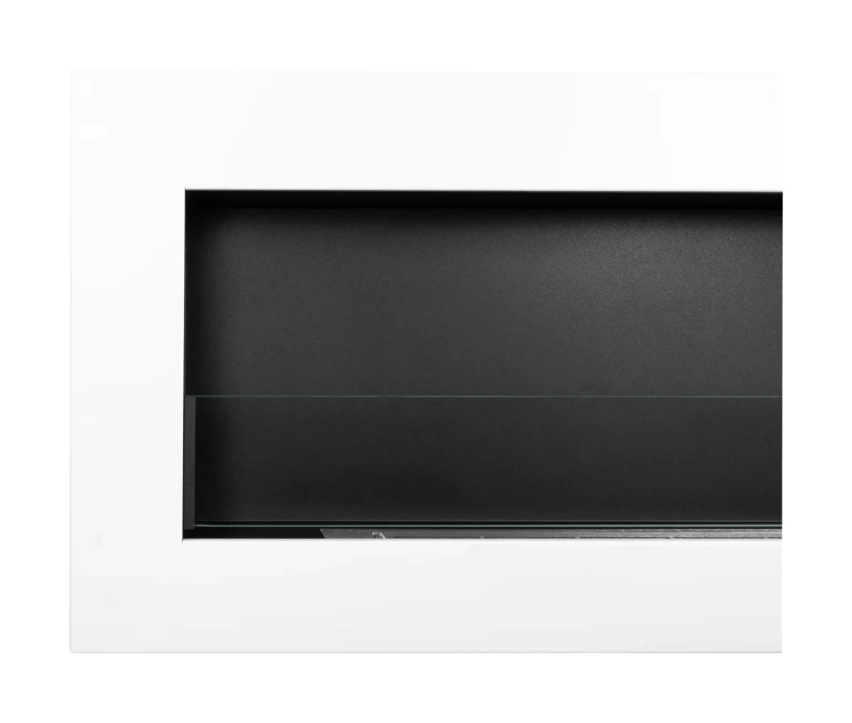 5049 Wandbioethanolofen mit Glas 900x400 Box weiß strukturiert matt