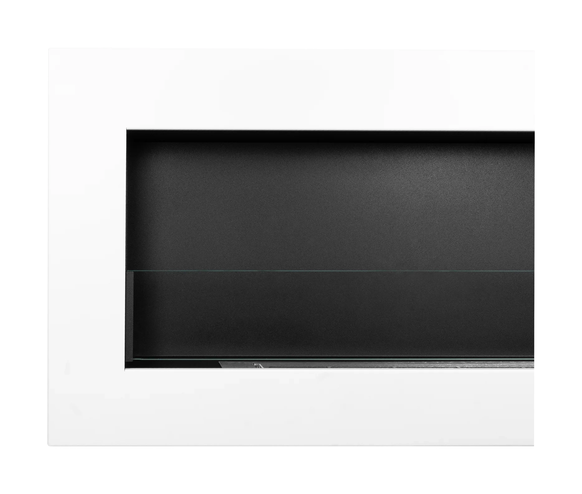 5049 Wandbioethanolofen mit Glas 900x400 Box weiß strukturiert matt
