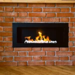 Bioethanol-Wandkamin 900 × 400 – Schwarz Strukturmatt