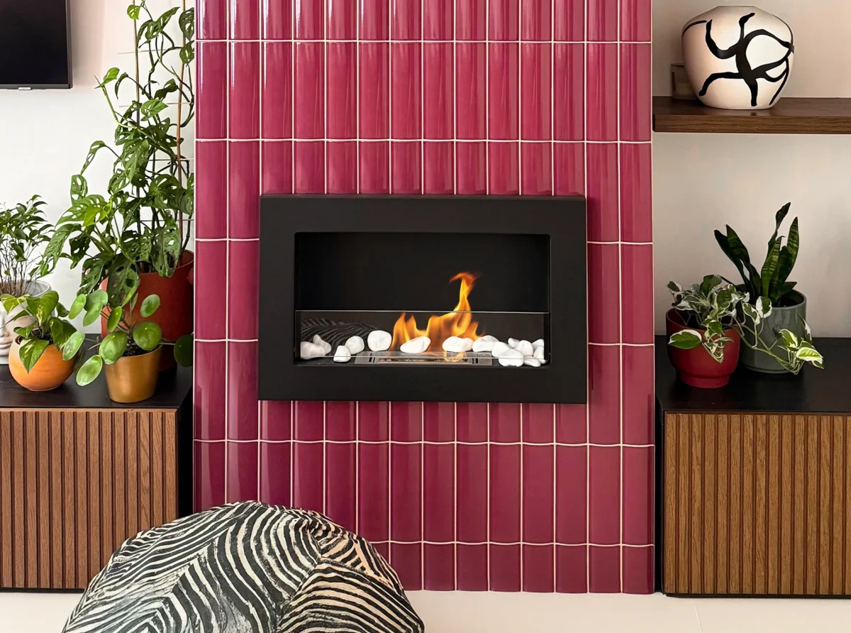 5108 Bio-Kamin 650x400 Slim Schwarz mit Glas