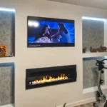 Bioethanol-Wandkamin 1200 × 400 – mit Glasscheibe