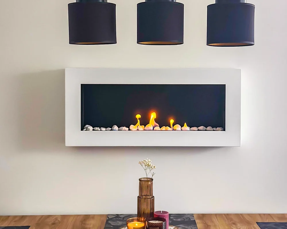 5124 Wand Bio-Kamin 900x400 Box weiß strukturiert matt