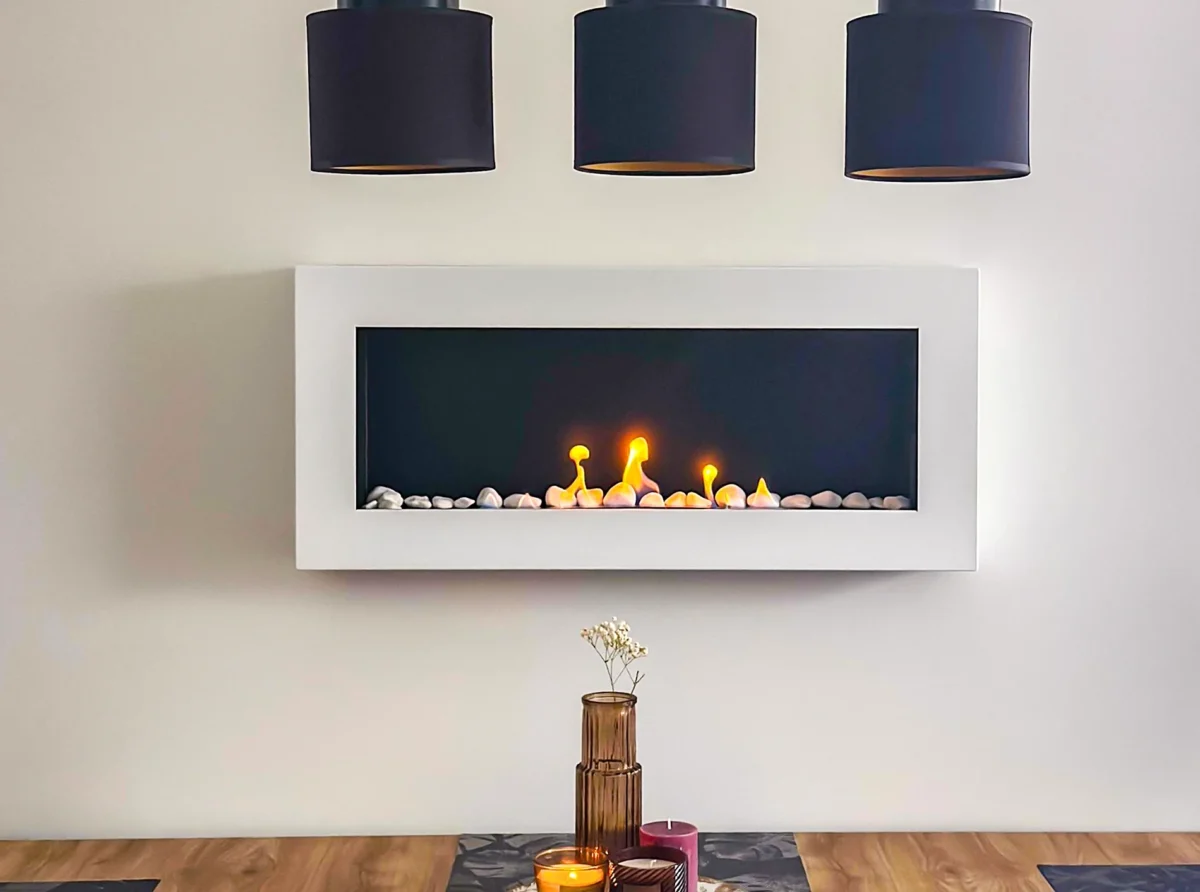 5124 Wand Bio-Kamin 900x400 Box weiß strukturiert matt