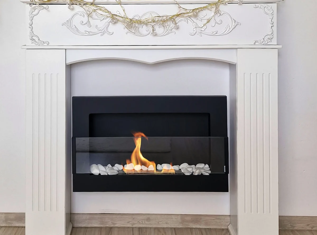 5126 Bio-Kamin 650x400 mit Glas Schwarz Struktural.