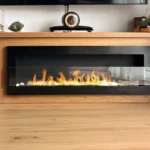 Bioethanol-Wandkamin 1200 × 400 – mit Glasscheibe