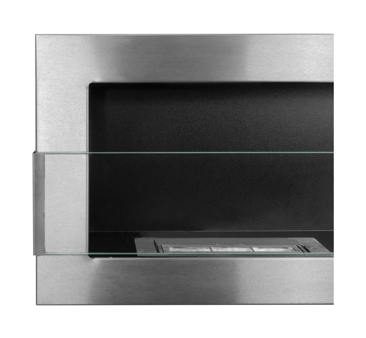 5265 Bio-Kamin 1200x400 Inox Silber mit Glas