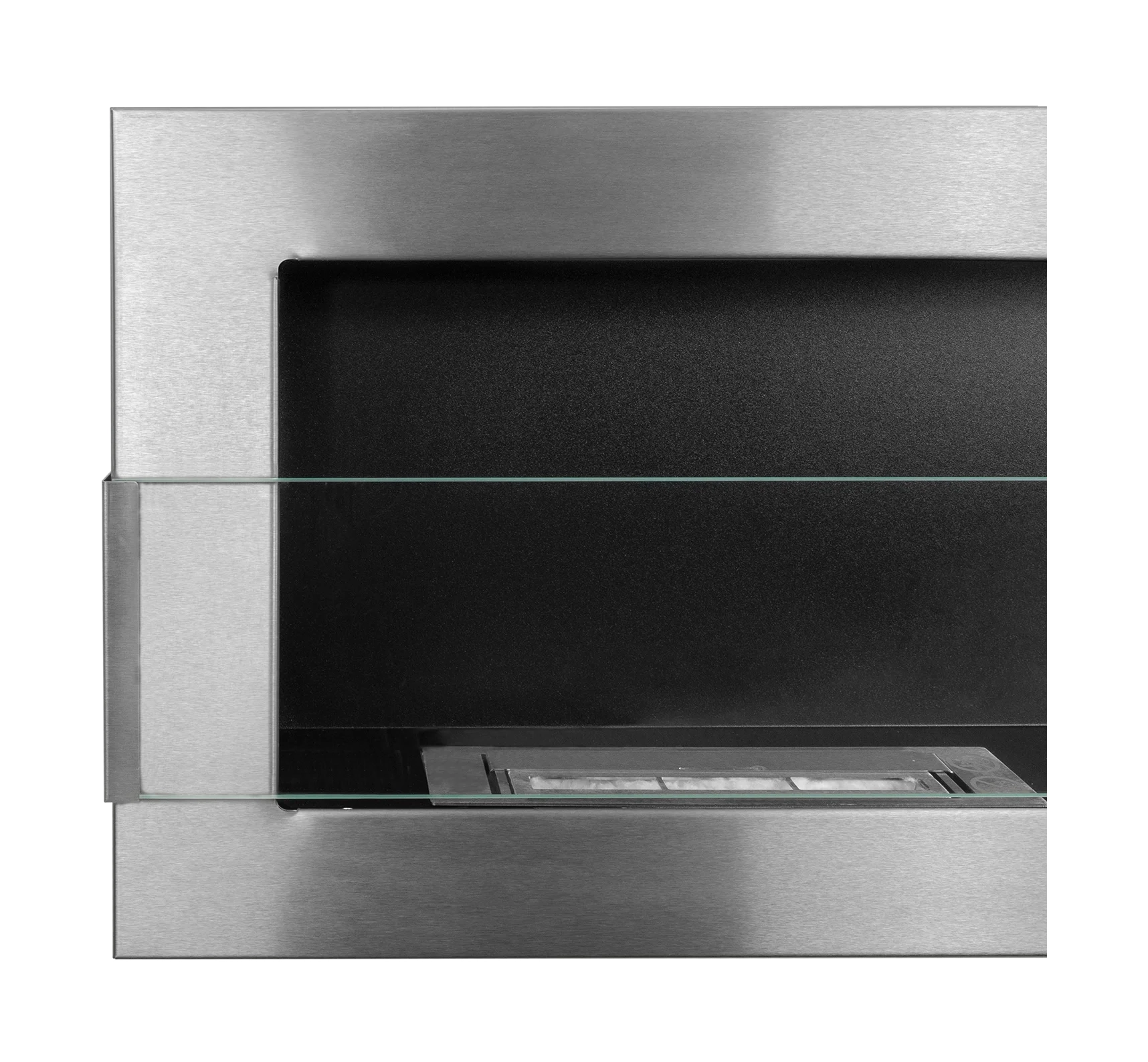 5265 Bio-Kamin 1200x400 Inox Silber mit Glas