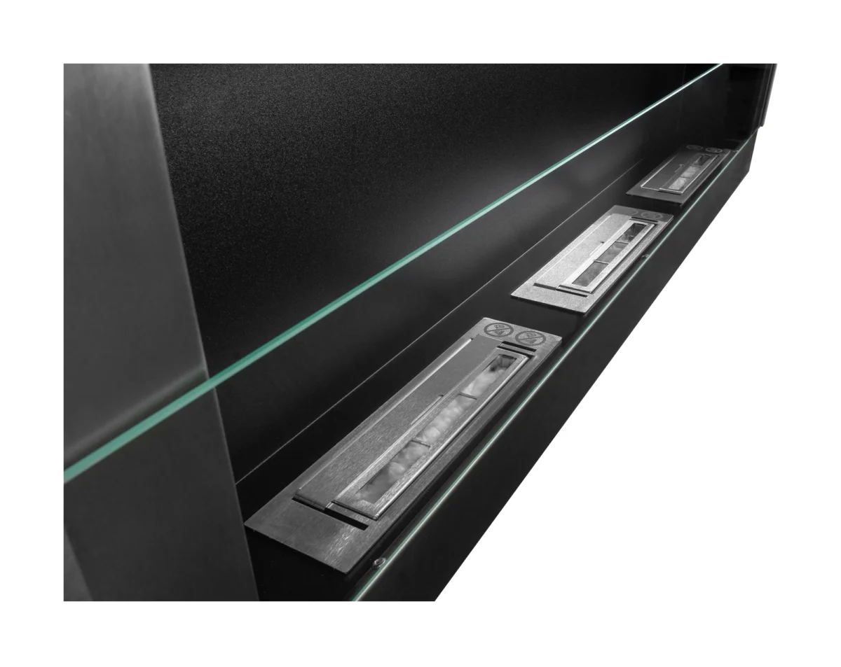 5267 Bio-Kamin 1200x400 Inox Silber mit Glas