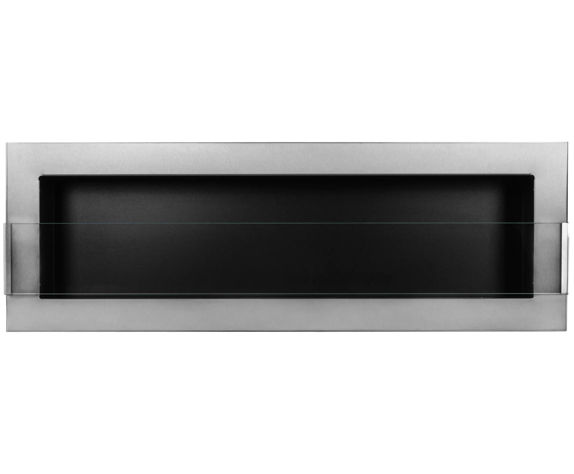 5268-1 Bio-Kamin 1200x400 Inox Silber mit Glas