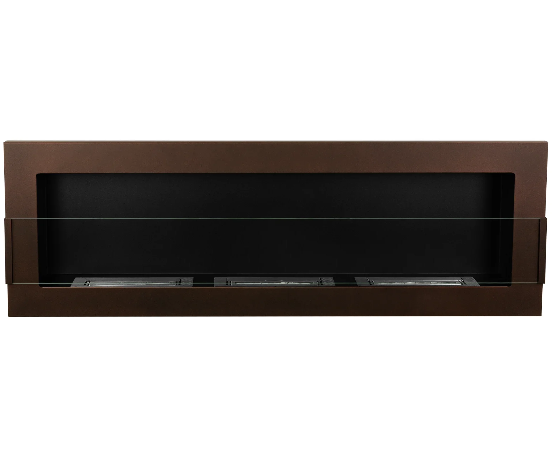 5289 Bio-Kamin 1200x400 braun matt mit Glas