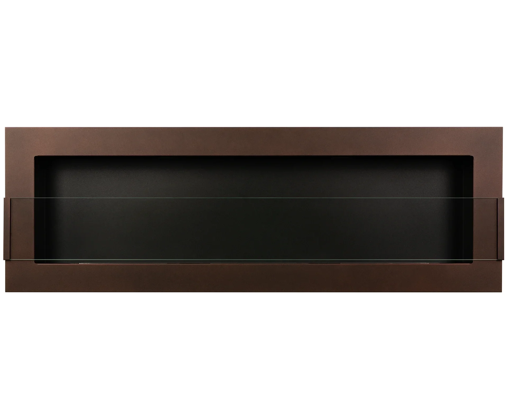 5290 Bio-Kamin 1200x400 braun matt mit Glas