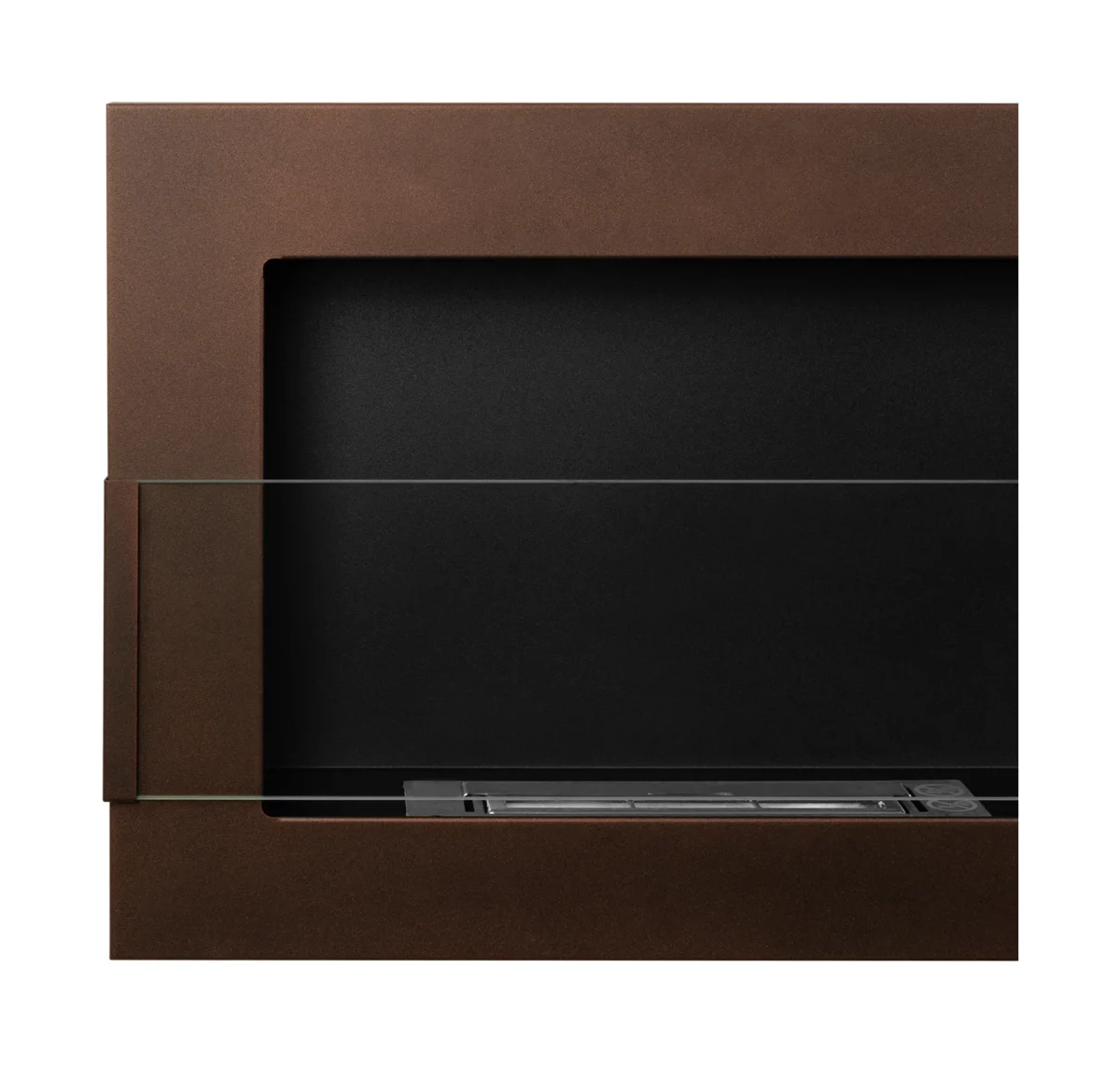 5292 Bio-Kamin 1200x400 braun matt mit Glas