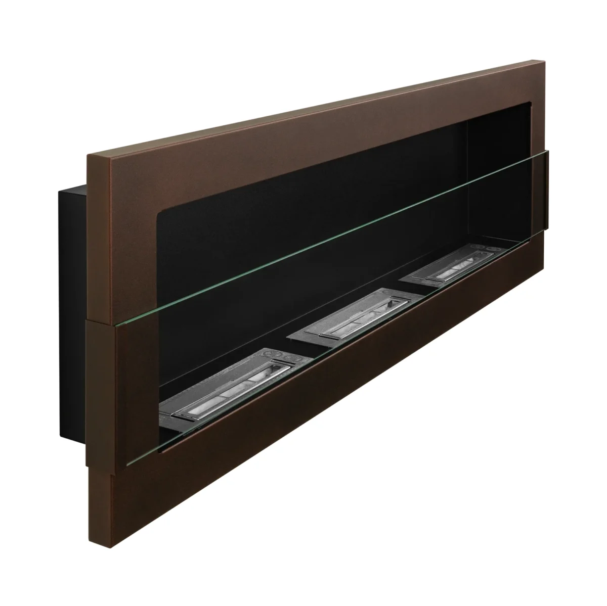 5295 Bio-Kamin 1200x400 braun matt mit Glas