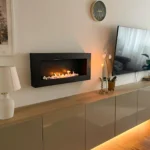 5328 Bioethanol-Wandkamin BOX 900 × 400 – mit Glasscheibe