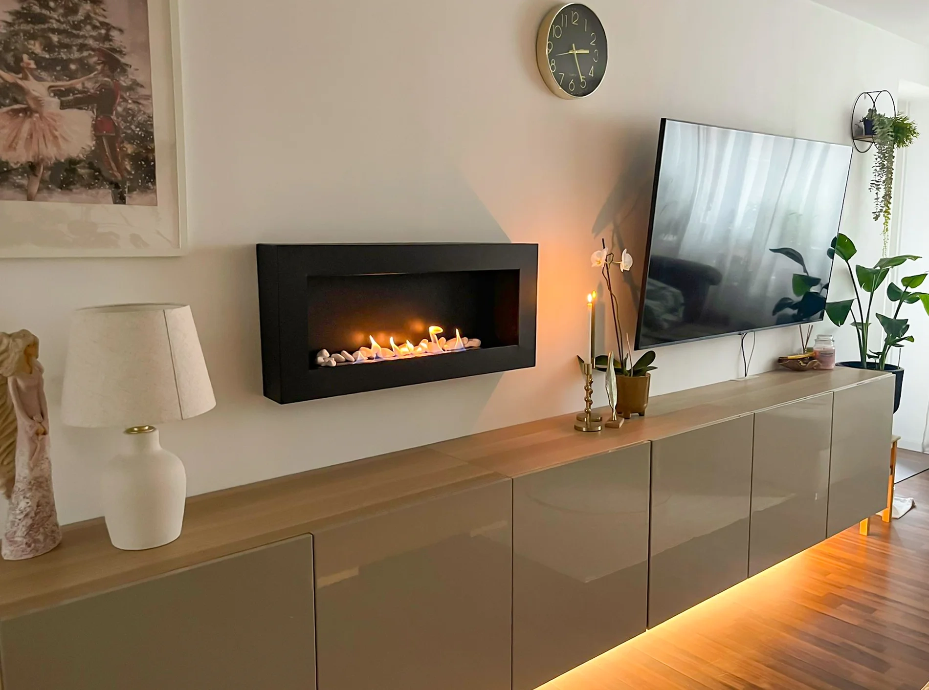 5328 Biokamin Box 900x400 schwarz mit Glas