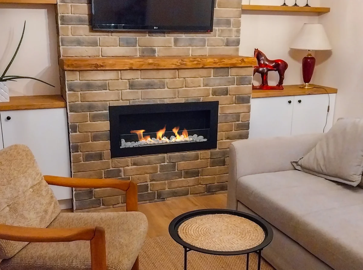 5407 Bio-Kamin 900x400 SLIM Schwarz matt mit ÖFFNENDEM Glas