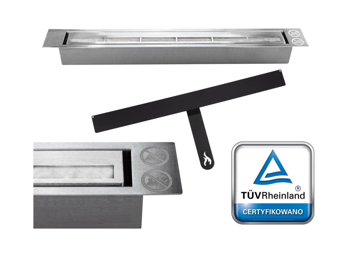 Biokamin Box 900x400 schwarz matt mit ÖFFNENDEM Glas