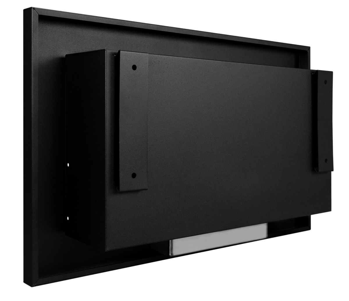 5462 Biokamin 650x400 Slim Schwarz mit ÖFFNENDEM Glas