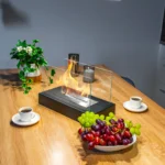 5521 Bioethanol-Standkamin GLOW – Schwarz Matt