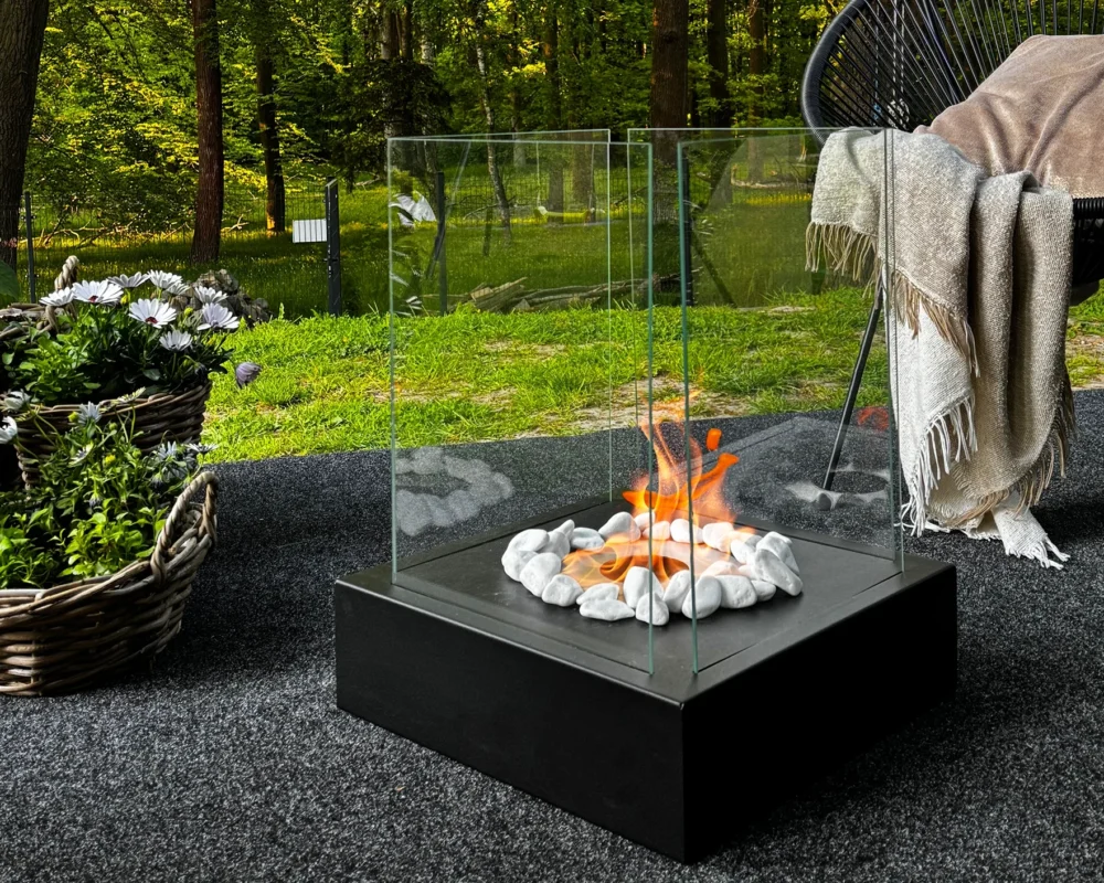 5523 Freistehender Bio-Kamin Sunset Garden Schwarz