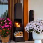 Bioethanol-Standkamin PYRAMID GARDEN – Schwarz Matt