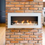 Bioethanol-Wandkamin BOX 900x400 – Weiss strukturiert