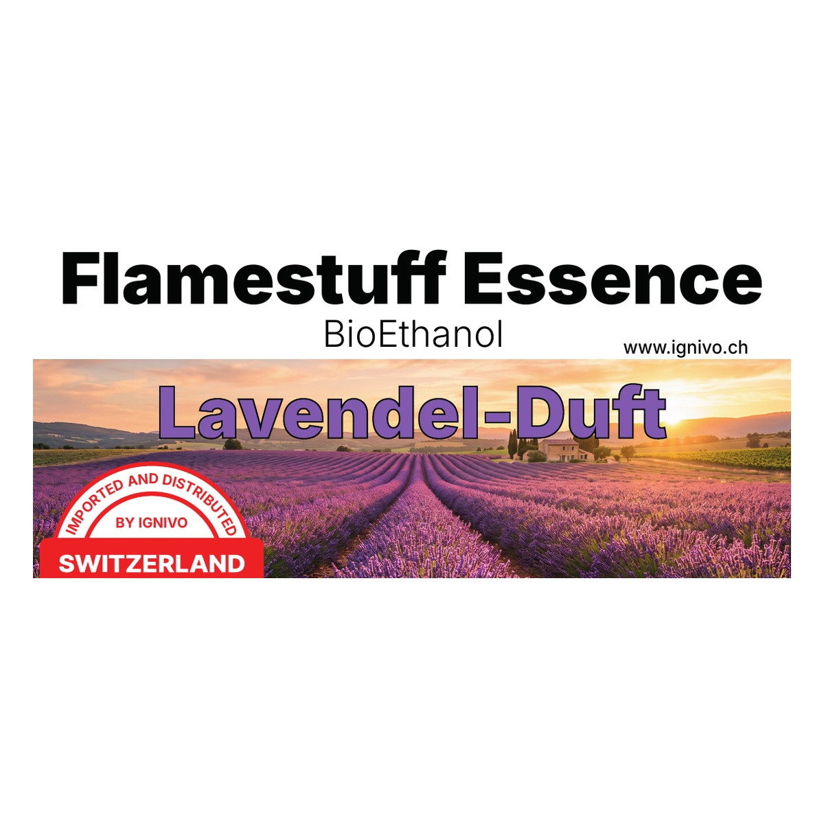 Bioethanol Lavendel-Duft 1L – Flamestuff Essence Biokraftstoff Duft 1l Lavendel Feld