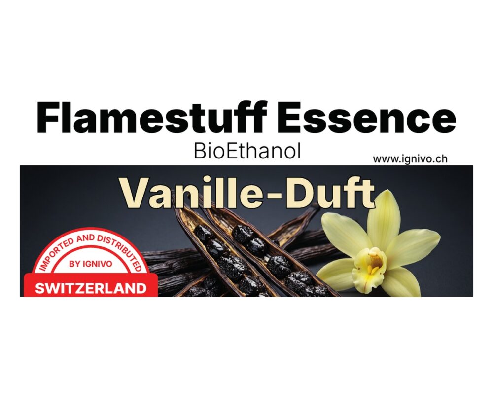 Bioethanol Vanille-Duft 1L – Flamestuff Essence Biokraftstoff Duft 1 l Vanillezauber