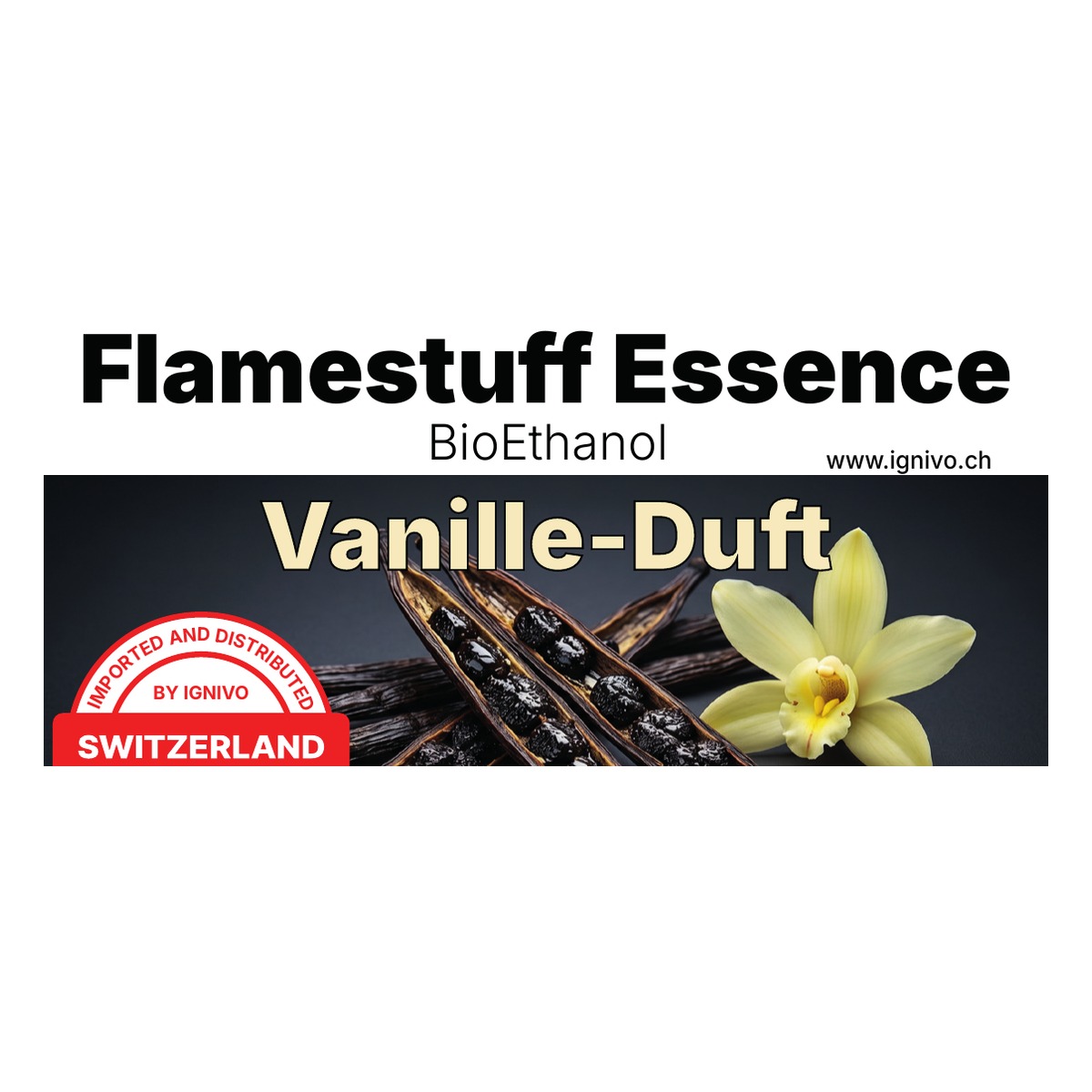Bioethanol Vanille-Duft 1L – Flamestuff Essence Biokraftstoff Duft 1 l Vanillezauber